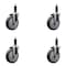 Service Caster 5'' Thermoplastic Rubber Wheel Swivel 1'' Expanding Stem Caster Set, 4PK SCC-EX20S514-TPRB-1-4 - alternate 1